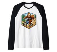 Ciclista de BMX Sasquatch, con pies Grandes, Shaka, Amante del Freestyle, diversión Camiseta Manga Raglan