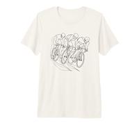 Ciclistas Line Art Mountain Bike Camiseta Premium