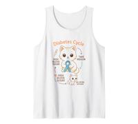 Ciclo de la Diabetes del Gato Amante de los Gatos Divertido Tipo 1 Conciencia de la Diabetes Camiseta sin Mangas
