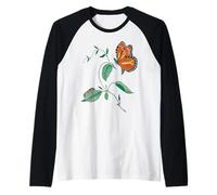 Ciclo de metamorfosis de la Mariposa monarca Camiseta Manga Raglan