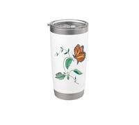 Ciclo de metamorfosis de la mariposa monarca Vaso térmico de acero inoxidable de doble pared