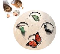 Ciclo de vida de una - Puzzle educativo de madera | Tabla interactiva de aprendizaje científico - Actividades para niños pequeños de colores brillantes para el estudio del ciclo de