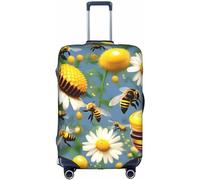 Ciclos Flying Bees Daisy Honey - Funda protectora elástica para maleta de viaje, antiarañazos, 18/24/28/32 pulgadas, White, M