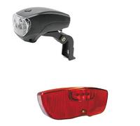 CicloSportMarket Kit de faro LED de luz delantera con casquillo para el portalápices + faro LED trasero, casquillo para bicicleta Holanda - R - Graziella - Vintage - City Bike - Hombre/Mujer