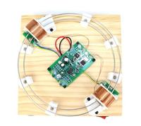 Ciclotrón Electromagnético, Modelo De Campo Magnético Giratorio De Bobina De Tesla, Impresión 3D + Material De Carcasa De Madera, Para La Pantalla De Enseñanza, Decoración De Producto Creativo