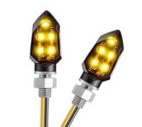 CICMOD 2Pcs Mini Intermitentes Moto Homologados, 12V LED Indicadores de Moto, Universal Intermitentes para Scooter Quad Cruiser Motocicleta