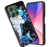 CICPLKSE Funda para Moto G Power 2026, doble capa, híbrida, resistente a los golpes, policarbonato duro, silicona suave, TPU, funda protectora para Motorola Moto G Power 5G 2025/2026, luna de lobo