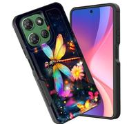 CICPLKSE Funda para Moto G Power 2026, doble capa, híbrida, resistente a los golpes, policarbonato duro, silicona suave, TPU, funda protectora para Motorola Moto G Power 5G 2025/2026, flor de libélula