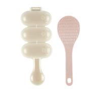 CiCy Rice Ball Mould Shaker Onigiri Mold Ball Shaped Kitchen Tools Shakers for Shake DIY Lunch with a Mini Rice Paddle (Green) 18.5x7cm