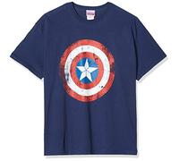 CID Guerra Civil - Escudo Capitán América Envejecido Camiseta - Camisa Hombre (Pack de 1)