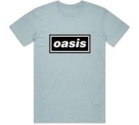 CID Oasis-Logo Camiseta, Gris, M para Hombre