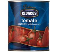 Cidacos Tomate Entero Pelado Primera, 800g (Paquete de 6)