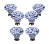 Cidegoo 4 pomos de cerámica para gabinete, estilo chino vintage para | Tiradores de madera para armarios de cocina, cómodas, armarios, tiradores decorativos de porcelana