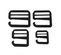 Cidegoo Hebilla de metal, 20/30 unidades, 20-50 mm, hebilla de metal, correas de ajuste, correas de cinturón, ganchos en G, gancho deslizante triple, accesorios de bricolaje para bolsos, bolsos, Negro