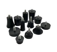 Cidegoo Patas para muebles, 4 unidades, goma ajustable, almohadilla con tornillo M8 M10 M12 para mesa, silla balck, nivelación, almohadilla para muebles, piernas, protección antichoque para patas de