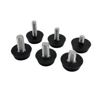 Cidegoo Pies para muebles M6/M8 negro blanco PE patas niveladoras ajustables para muebles, almohadillas antideslizantes amortiguadoras para patas de muebles, estante de sofá para patas de muebles