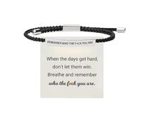 Cidegoo Pulsera de tubo motivacional con texto en inglés "Remember Who The Luck You Are/God Is in Control", One Size, Acetato, Sin piedra preciosa