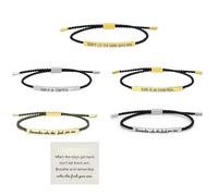 Cidegoo Pulsera de tubo motivacional con texto en inglés "Remember Who The Luck You Are/God Is in Control", One Size, Acetato, Sin piedra preciosa