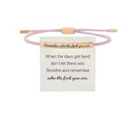 Cidegoo Pulsera de tubo motivacional con texto en inglés "Remember Who The Luck You Are/God Is in Control", One Size, Acetato, Sin piedra preciosa