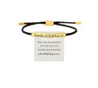 Cidegoo Pulsera de tubo motivacional con texto en inglés "Remember Who The Luck You Are/God Is in Control", One Size, Acetato, Sin piedra preciosa