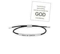 Cidegoo Pulsera de tubo motivacional con texto en inglés "Remember Who The Luck You Are/God Is in Control", One Size, Acetato, Sin piedra preciosa