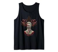 Ciega Monja Fe Demonio Gótico Horror Oculto Silencio Oscuro Arte Camiseta sin Mangas