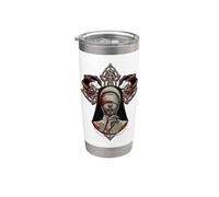 Ciega Monja Fe Demonio Gótico Horror Oculto Silencio Oscuro Arte Vaso térmico de acero inoxidable de doble pared