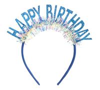 CIEHER Diadema de cumpleaños, corona de cumpleaños, diadema de feliz cumpleaños para mujeres y niñas, tiara de cumpleaños, decoración de feliz cumpleaños, regalos de cumpleaños, azul rey