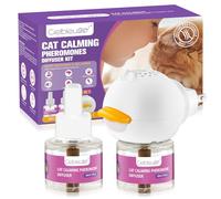 Cielbleu Difusor de Feromonas Calmantes para Gatos, Feromonas Gatos Kit Calmante, Ansiedad y Estrés en Gatos, Tranquilidad y Bienestar (1 Difusor + 2 Recambios 48ml)