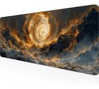 Cielo Alfombrilla Ratón XXL 140 x 60 cm, Mouse Pad Amarillo Alfombrilla Ratón Gaming con Superficie Suave y Base de Goma Antideslizante, Gaming Mousepad Mejora La Precisión y La Velocidad PjY4679 D-H