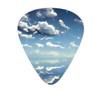 Cielo azul y nubes blancas, 12 púas de guitarra por paquete, disponibles en 3 grosores diferentes, adecuadas para guitarras eléctricas, ukeleles, etc.