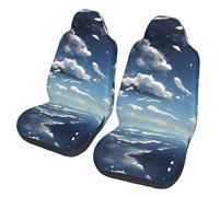 Cielo azul y nubes blancas Dua Sarung JOK Mobil,*, Sarung JOK Mobil Depan, Cocok Untuk Sebagian Besar Mobil, SUV, Truk, Van, Dll.