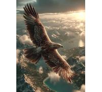 Cielo Diamond Painting, 5D Diamond Painting Adultos áGuila, DIY Kit Manualidades Adultos, 5D Punto de Cruz Cuadro Diamante, DIY Pintura de Diamante Kits, Home Decoration, Regalo Decor, 50x70cm J-5900