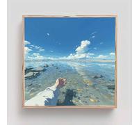 Cielo Diamond Painting Adultos, Mar Cuadros de Diamantes, 5D Puzzle Diamantes Cuadros en Punto de Cruz Diamond Art Painting Kit, Hobby Ccreativi Adulti, Decoración Pared Hogar Regalo 100x100cm cd6-q42