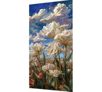 Cielo Diamond Painting Kit Completo, 5D Diamond Painting Flor Pintura Diamante Adultos, Fai da Te Strass Bordado de Punto de Cruz Puzzle Pintura Diamante pour Decoración Pared Hogar 80x160cm a2-us43