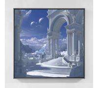 Cielo Diamond Painting Kit Completo, Diamond Painting Arquitectura Pintura Diamante Adultos, Hazlo tú Mismo 5D Cristal Bordado de Punto de Cruz Puzzle, Decoración Pared Hogar Regalo 70x70cm tb1-g74