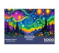 Cielo Estrellado 1000 Piezas Rompecabezas para AdultosCielo Estrellado Paisaje Rompecabezas Gran Regalo Actividad Divertida para el Hogar Colorido & Rompecabezas Intrigantes Juego de Regalos para Mí