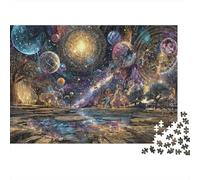 Cielo Estrellado cósmico Puzzle de 1000 Piezas Papel para Adultos Universo fantástico Relajación Concentración Actividad Familiar Decoración Regalo 38x26cm/1000pcs