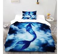 Cielo Estrellado Funda Nórdica Algodon 2 Piezas con Impresión En 3D Aesthetic Marine Animal con Funda Almohada Single（135x200cm） 100% Microfibra Ropa De Cama para Adultos Y Niñas