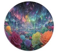 Cielo Estrellado mágico Puzzle de 1000 Piezas Papel para Adultos Jardín Colorido Juego de Puzzle 1000 Piezas Relajación Hogar Regalo 1000pcs (67.5x67.5cm)