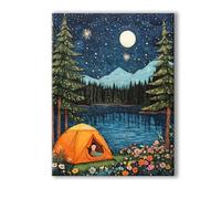 Cielo estrellado Pintar por Numeros Adultos con Marco 60x90cm, DIY Paint by Numbers Adult Carpa, Cuadros para Pintar por Numeros con Pinceles y Acrílico, Kit Manualidades, Decoración del Hogar 0R-789