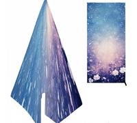 Cielo Estrellado Toalla Playa, Flor Micro Fibra, con Diseño & Color, Suave Anti Arena para Niña, Mujer, Sol, Verano 200X100cm K-786