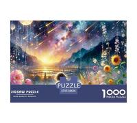 Cielo Nocturno de Meteoros Puzzle de 1000 Piezas para Adultos Papel Paisaje Floral Relajante Enfoque Hogar Regalo 38x26cm/1000pcs
