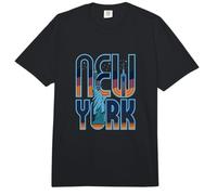 Cielo Nocturno de Nueva York - USA Liberty & One World Word Art Comfort Colors Adult Heavyweight T-Shirt