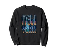 Cielo Nocturno de Nueva York - USA Liberty & One World Word Art Sudadera