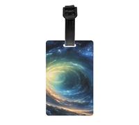 Cielo nocturno estrellado espacio profundo etiquetas de equipaje para maletas etiquetas duraderas para bolsas para reconocer fácilmente bolsas esenciales para viajar