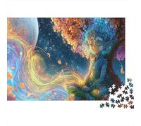 Cielo Nocturno Fantástico Puzzle de 1000 Piezas Puzzle para Adultos Espíritu del Árbol Juego de Puzzle 1000 Piezas Papel Relajante Regalo 52x38cm/1000pcs