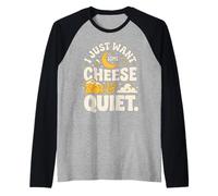 Cielo Nocturno Solo Quiero un Poco de Queso y Tranquilidad Camiseta Manga Raglan