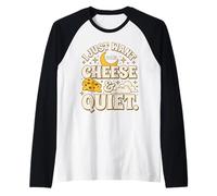 Cielo Nocturno Solo Quiero un Poco de Queso y Tranquilidad Camiseta Manga Raglan