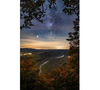 Cielo Nocturno y Tierra: Rompecabezas de 500 Piezas de Madera para decoración del hogar: un Regalo para Toda la Familia (14 años+)